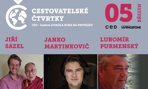 Jiří Sázel: Malý Tibet a Dalajláma | Janko Martinkovič: Nesnesitelná lehkost rybí | Lubomír Purmenský: Vinařství Merlon